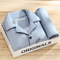 Godwin Piped Button Up Pajama Set