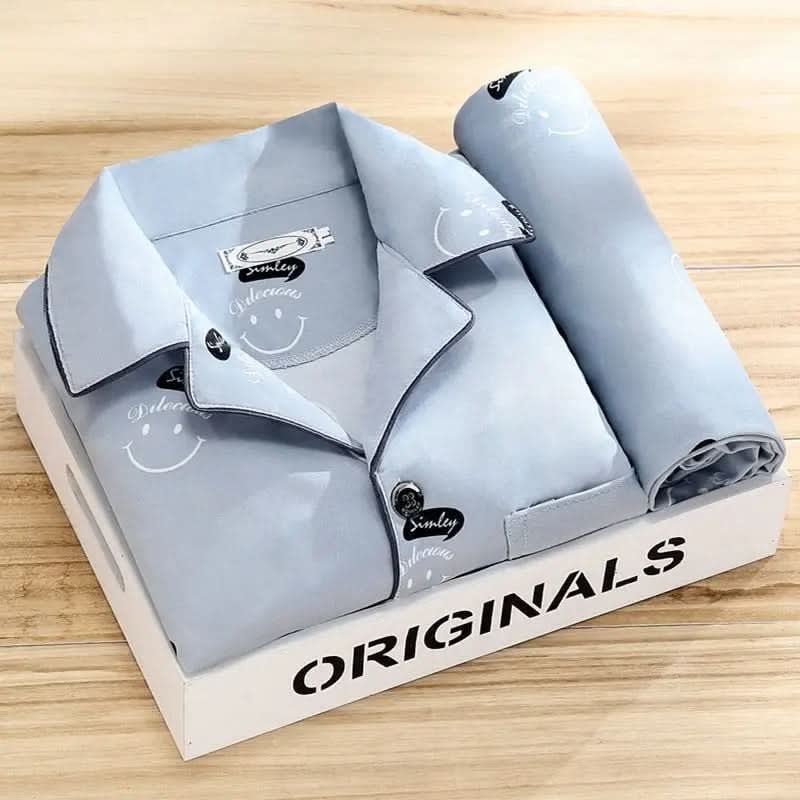 Godwin Piped Button Up Pajama Set