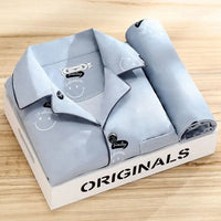 Godwin Piped Button Up Pajama Set