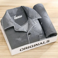 Godwin Piped Button Up Pajama Set