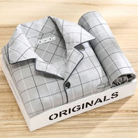 Godwin Piped Button Up Pajama Set