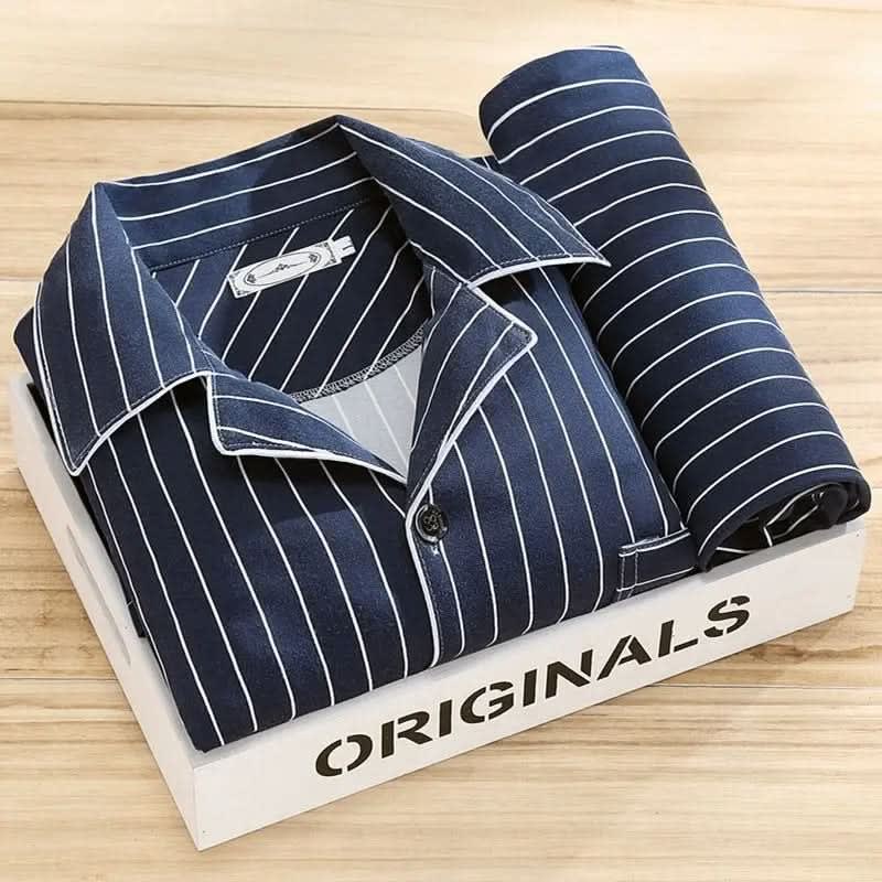 Godwin Piped Button Up Pajama Set