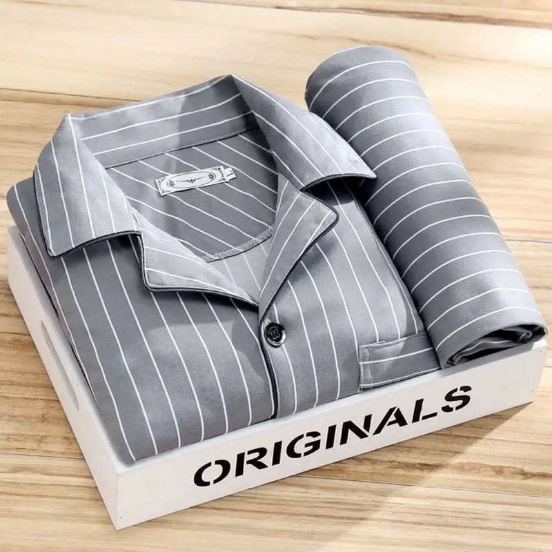 Godwin Piped Button Up Pajama Set_8