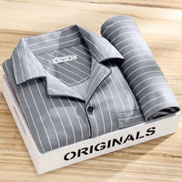 Godwin Piped Button Up Pajama Set