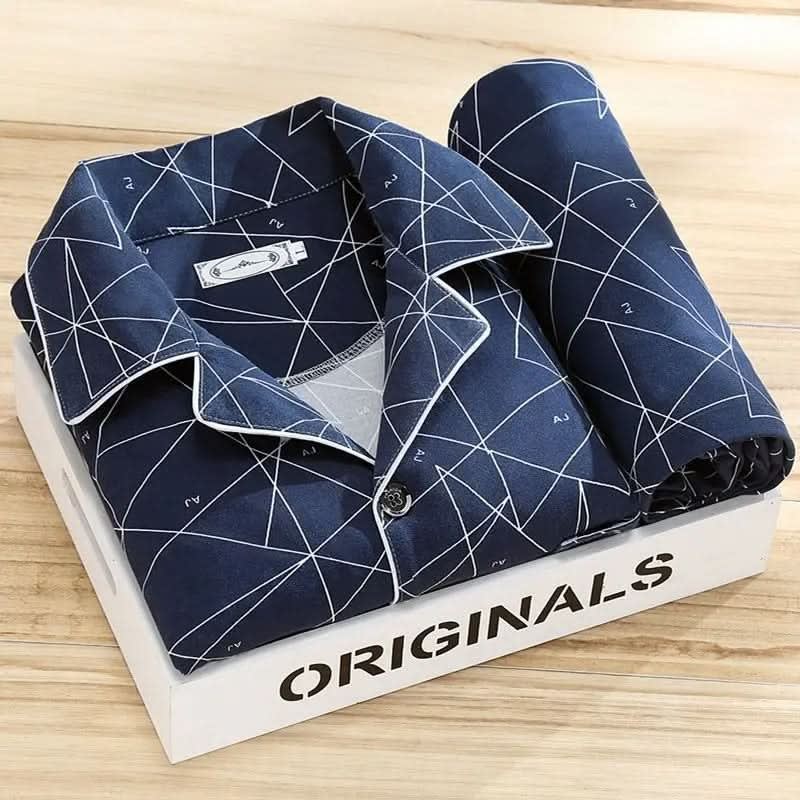 Godwin Piped Button Up Pajama Set