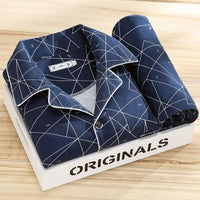 Godwin Piped Button Up Pajama Set