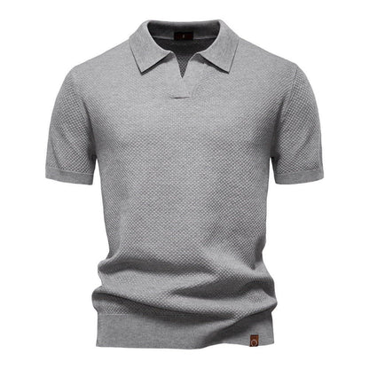 Mason Textured Open Collar Polo_11