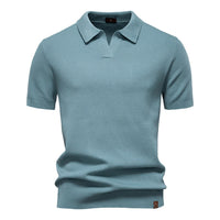 Mason Textured Open Collar Polo