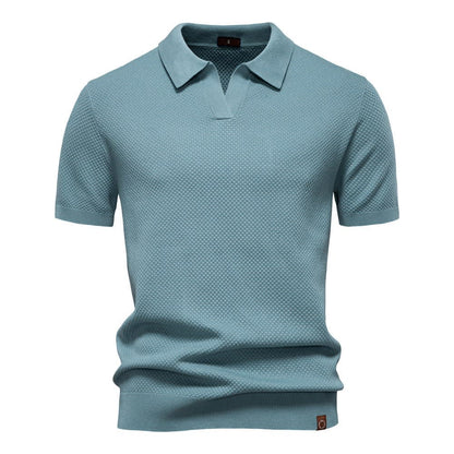 Mason Textured Open Collar Polo_2