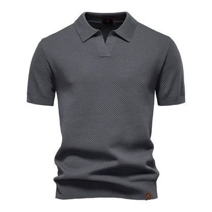 Mason Textured Open Collar Polo_6