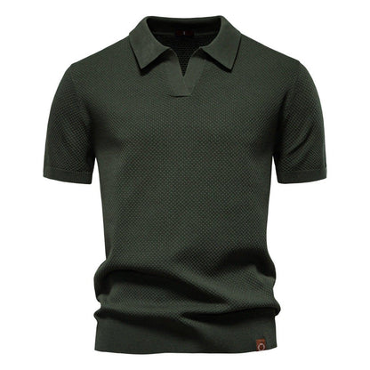 Mason Textured Open Collar Polo_7