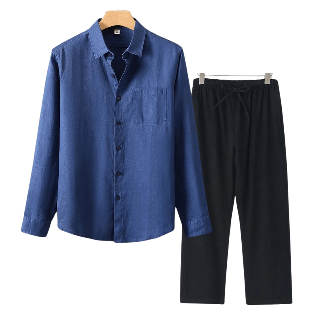 Brandt Linen Long Sleeve Two Piece Set