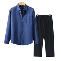 Brandt Linen Long Sleeve Two Piece Set
