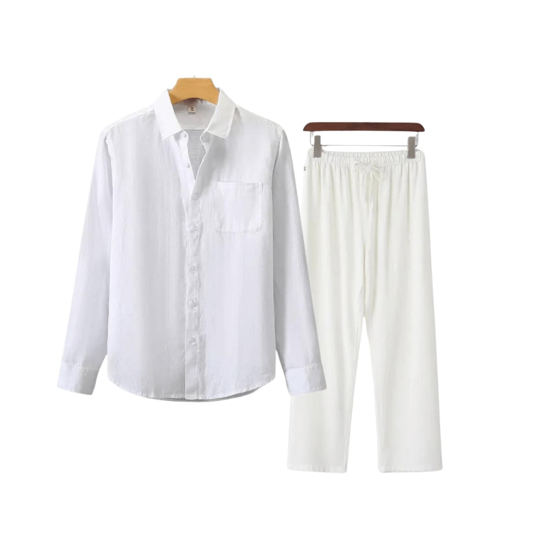 Brandt Linen Long Sleeve Two Piece Set