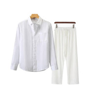 Brandt Linen Long Sleeve Two Piece Set