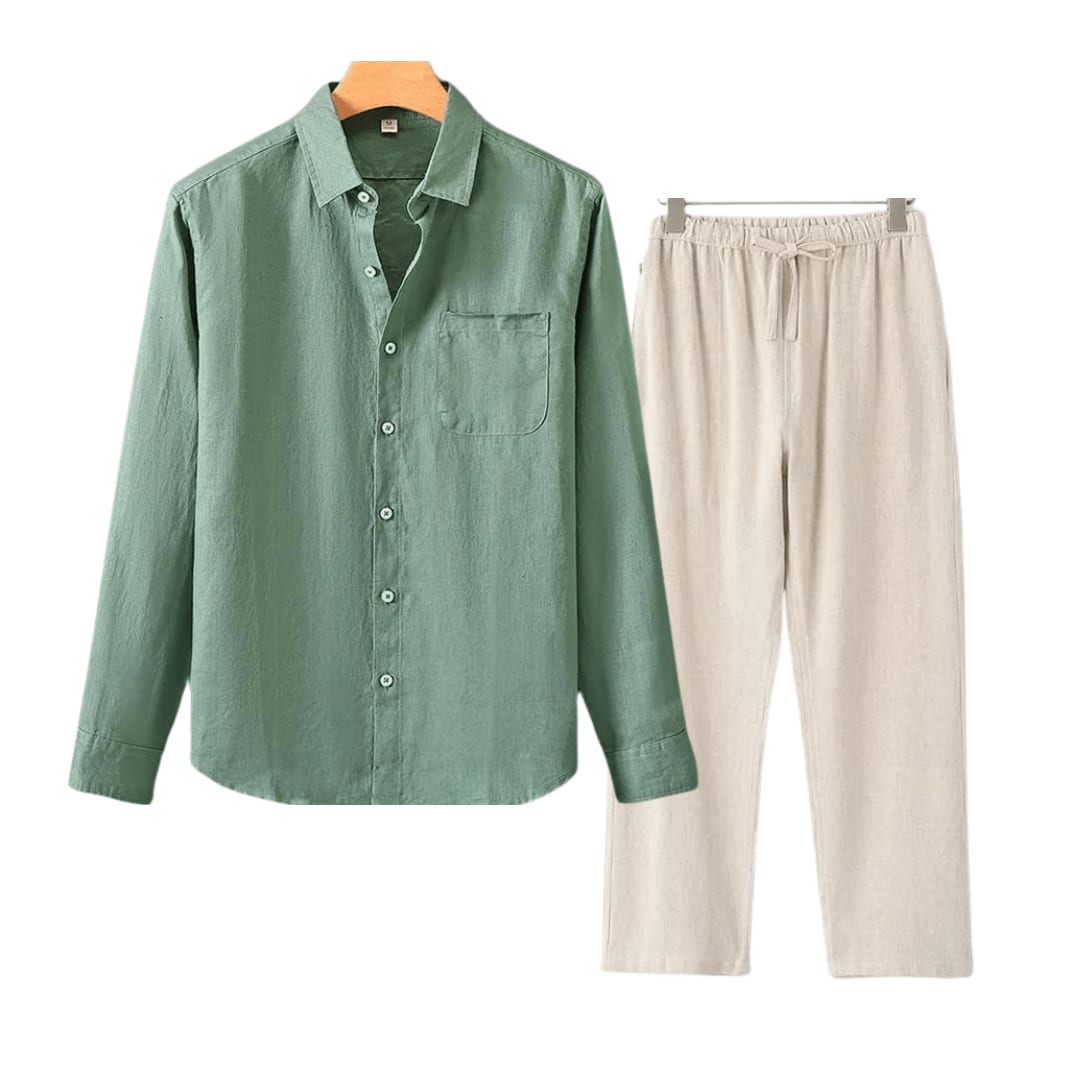 Brandt Linen Long Sleeve Two Piece Set_16