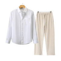 Brandt Linen Long Sleeve Two Piece Set