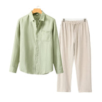 Brandt Linen Long Sleeve Two Piece Set