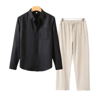 Brandt Linen Long Sleeve Two Piece Set