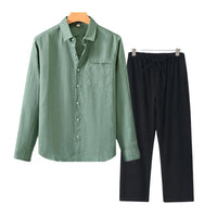Brandt Linen Long Sleeve Two Piece Set