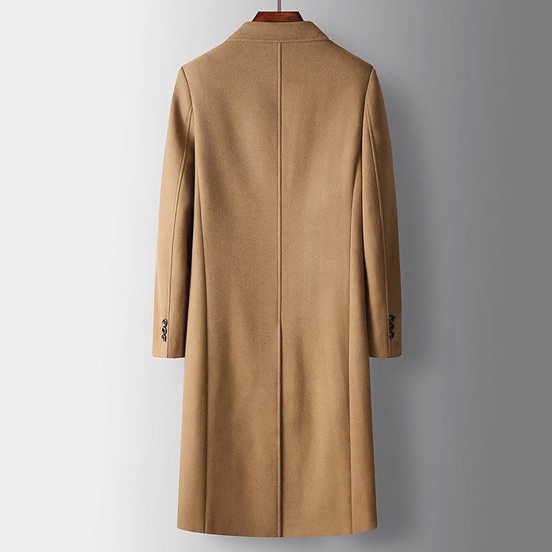 Elbert Double Breasted Peak Lapel Overcoat