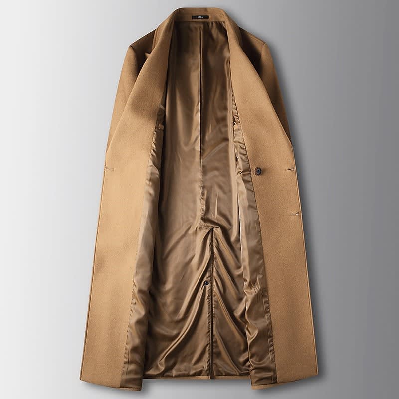 Elbert Double Breasted Peak Lapel Overcoat
