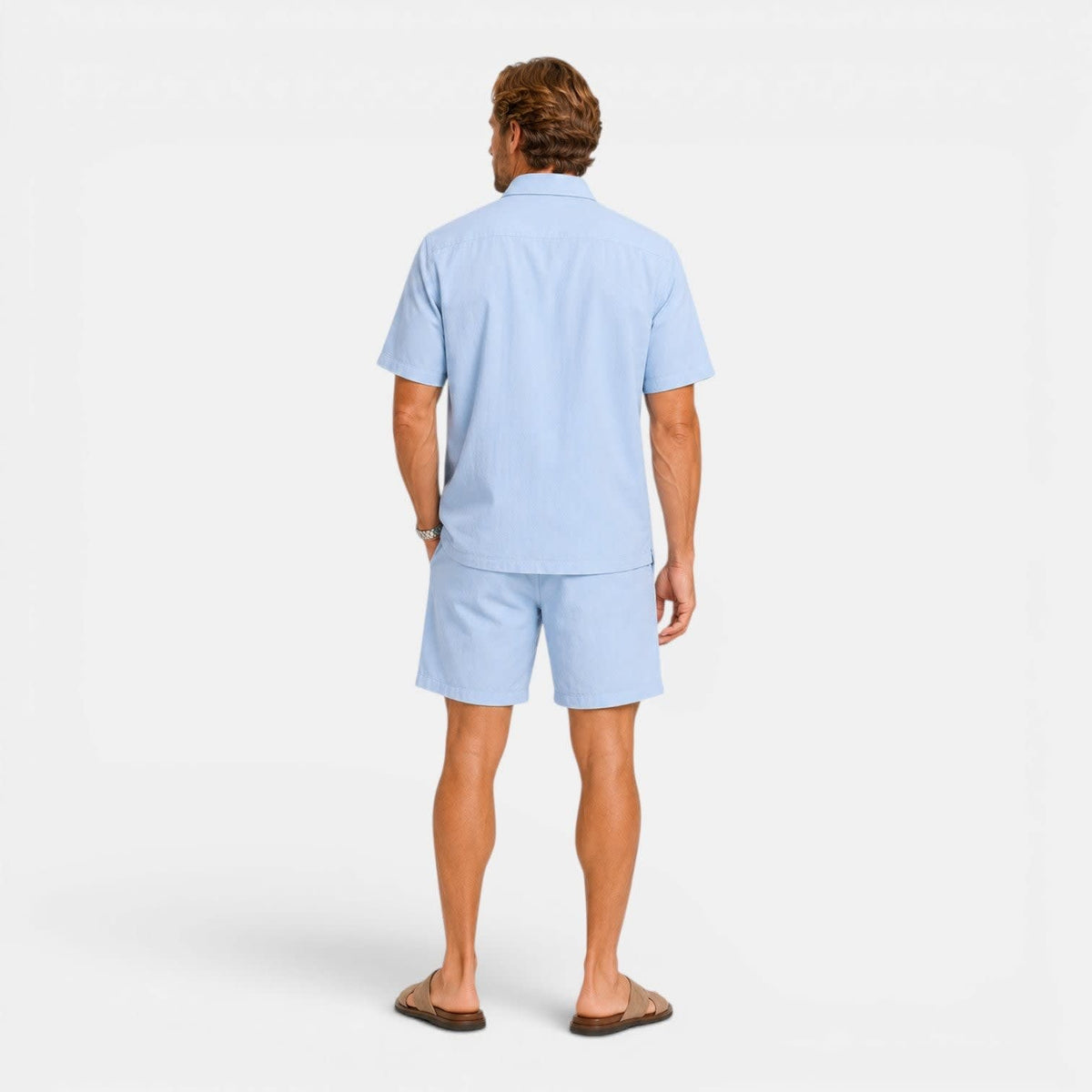 Beaumont Linen Blend Shirt and Shorts Set
