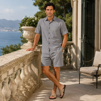 Beaumont Linen Blend Shirt and Shorts Set