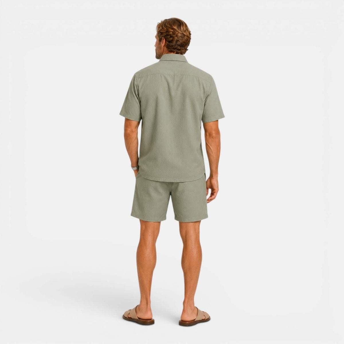 Beaumont Linen Blend Shirt and Shorts Set