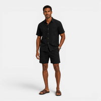 Beaumont Linen Blend Shirt and Shorts Set
