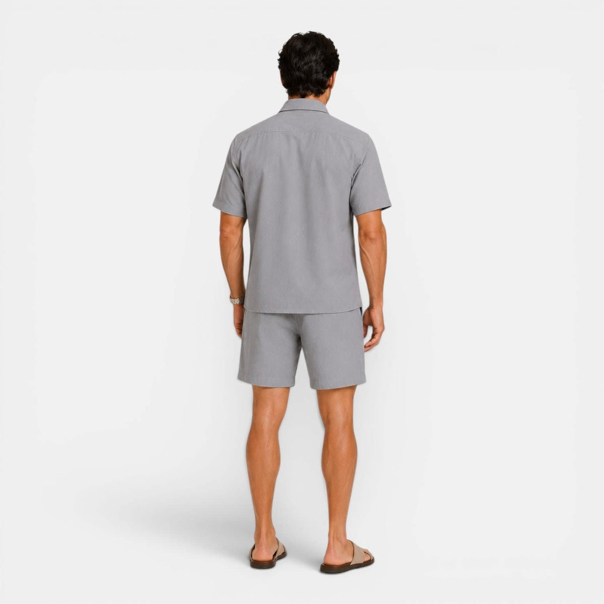 Beaumont Linen Blend Shirt and Shorts Set