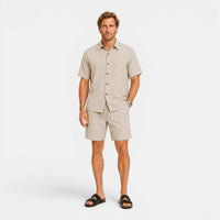 Beaumont Linen Blend Shirt and Shorts Set