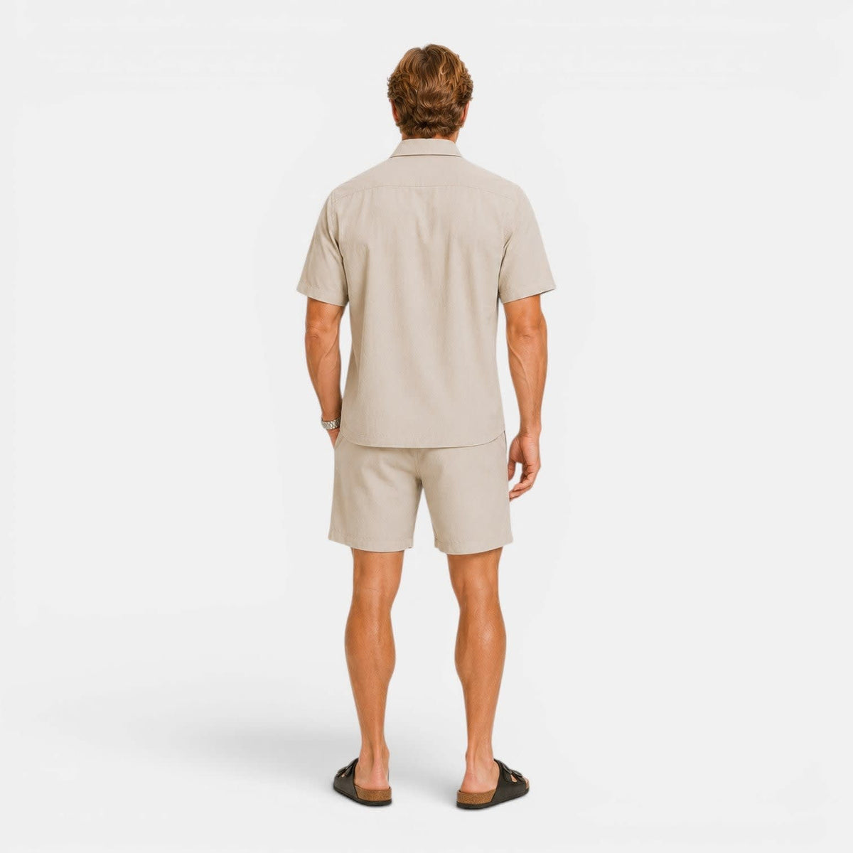 Beaumont Linen Blend Shirt and Shorts Set