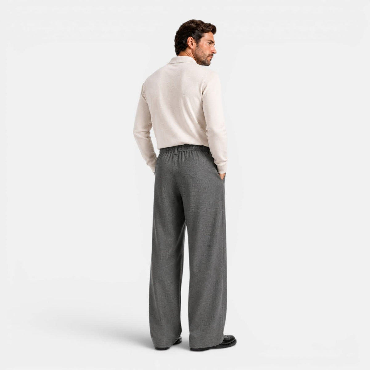 Stratton Wide Leg Pleated Trousers