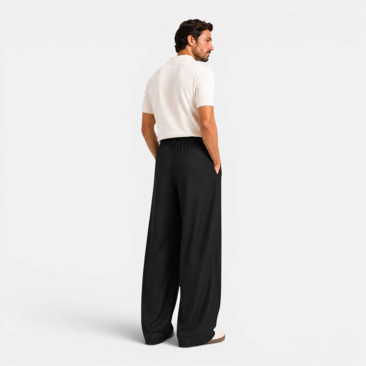 Stratton Wide Leg Pleated Trousers