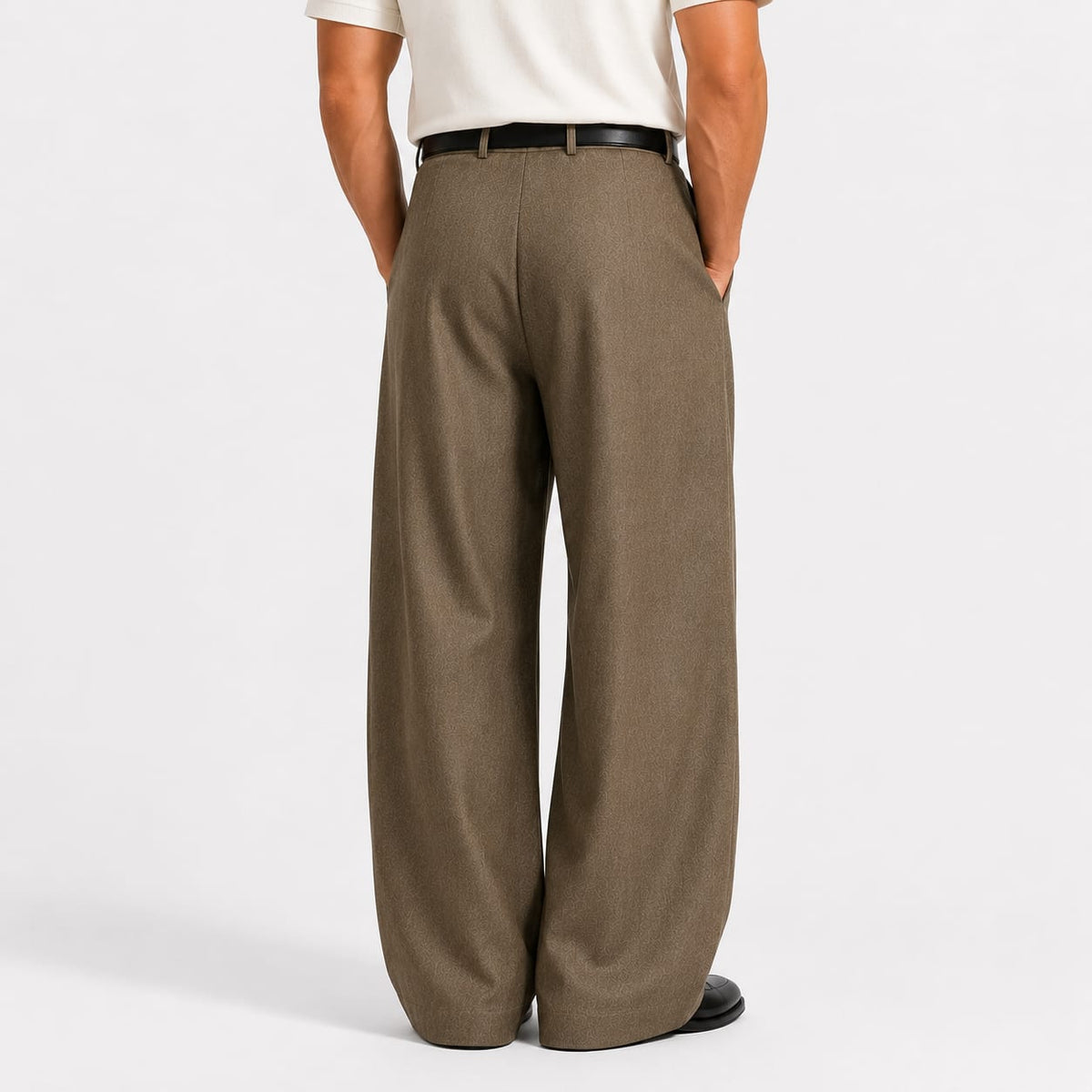 Stratton Wide Leg Pleated Trousers