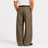 Stratton Wide Leg Pleated Trousers