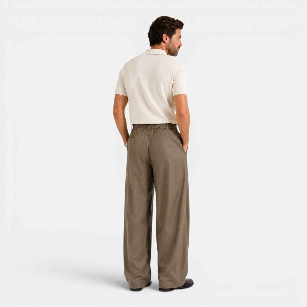 Stratton Wide Leg Pleated Trousers