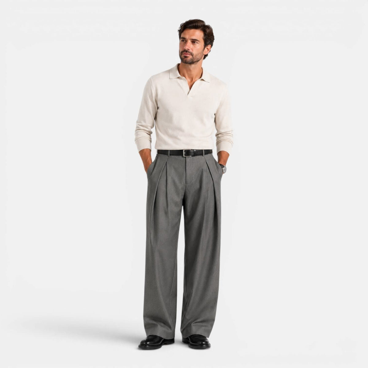 Stratton Wide Leg Pleated Trousers_9