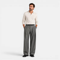 Stratton Wide Leg Pleated Trousers
