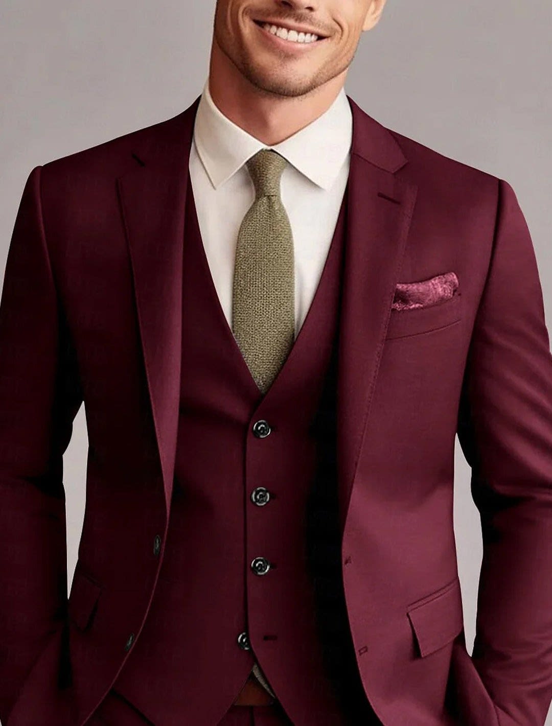 Joel Notch Lapel Three Piece Suit_2