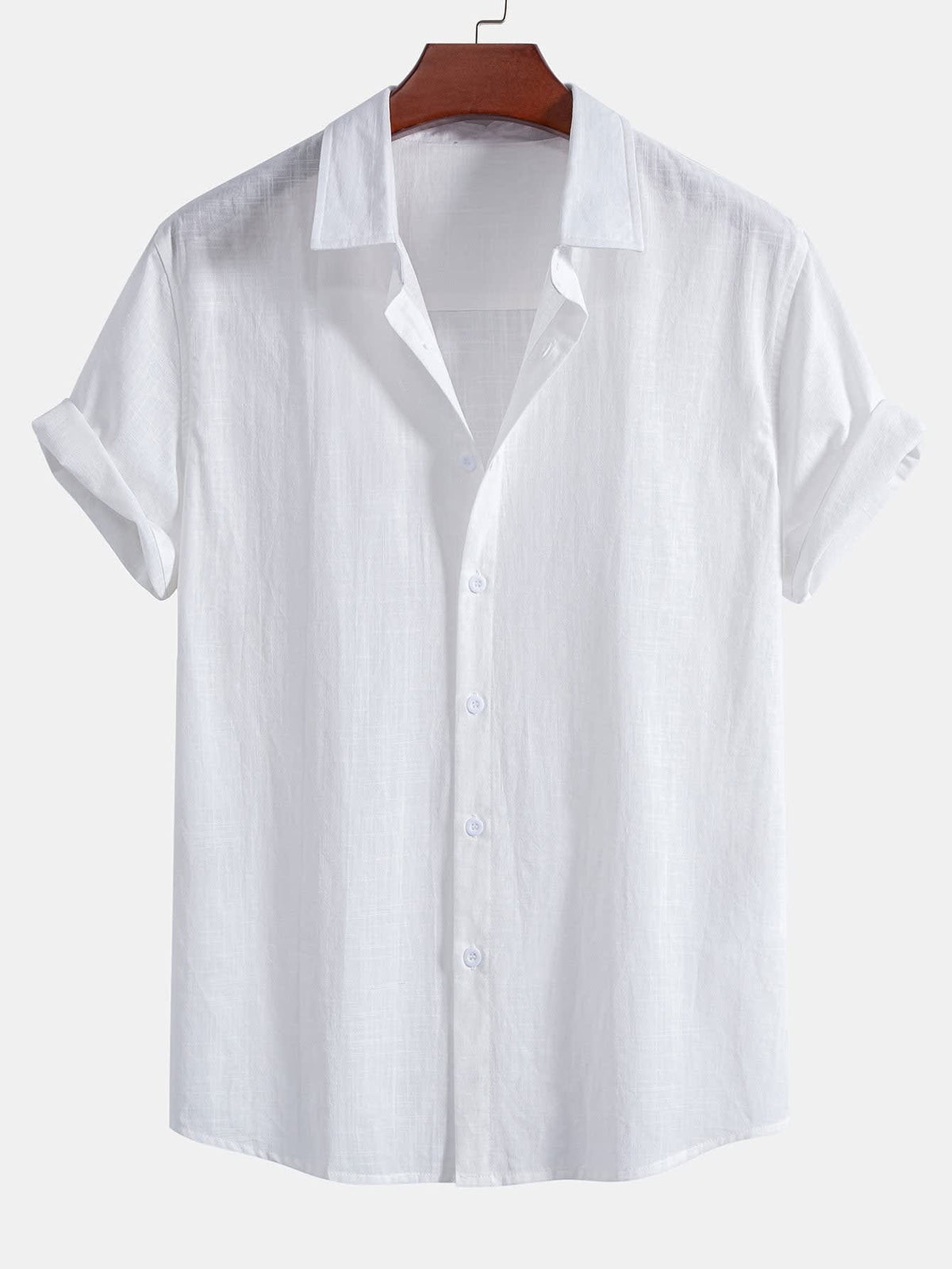 Jagger White Camp Collar Shirt and Swim Shorts Set