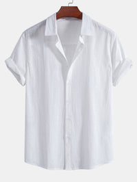 Jagger White Camp Collar Shirt and Swim Shorts Set