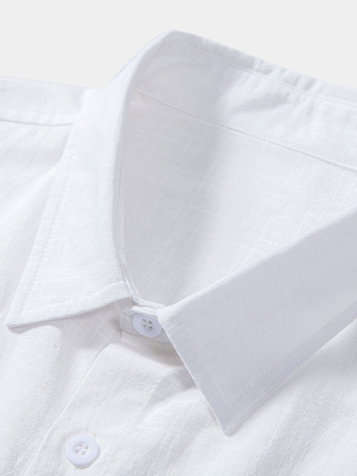 Jagger White Camp Collar Shirt and Swim Shorts Set_5