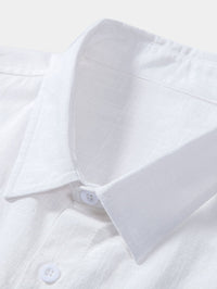 Jagger White Camp Collar Shirt and Swim Shorts Set