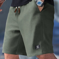 Casey Waffle Texture Drawstring Shorts
