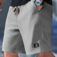 Casey Waffle Texture Drawstring Shorts