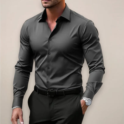 Carrick Tailored Fit Long Sleeve Dress Shirt_1