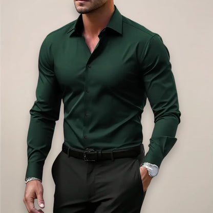 Carrick Tailored Fit Long Sleeve Dress Shirt_3