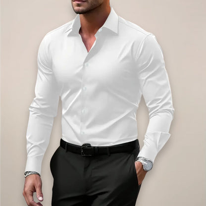 Carrick Tailored Fit Long Sleeve Dress Shirt_4